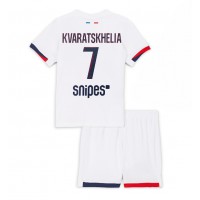 Paris Saint-Germain Khvicha Kvaratskhelia #7 Vonkajší Detský futbalový dres 2025-26 Krátky Rukáv (+ trenírky)